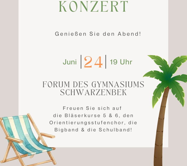 Flyer mit Informationen zum Sommerkonzert