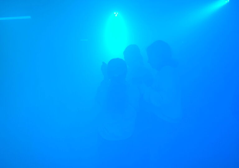 Schüler im Nebel