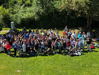 Schüler:innen des 5. Jahrgangs bei der Schwimmwoche